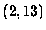 $(2,13)$