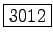 \fbox{3012}