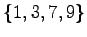 $ \{1,3,7,9\}$