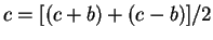 $ c=[(c+b)+(c-b)]/2$